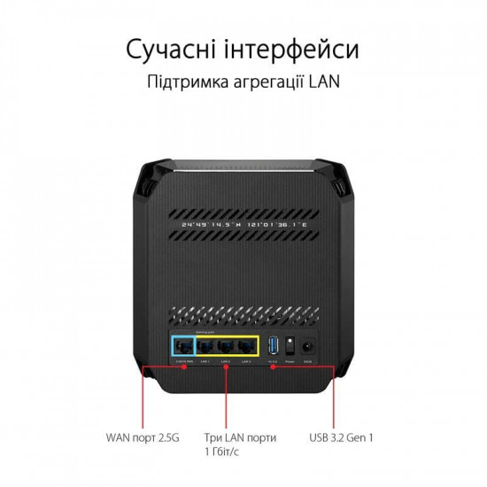Wi-Fi Mesh-система Asus ROG Rapture GT6 2pk Black (90IG07F0-MU9A20)