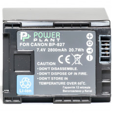 Акумулятор PowerPlant Canon BP-827 Chip 2800mAh (DV00DV1262)