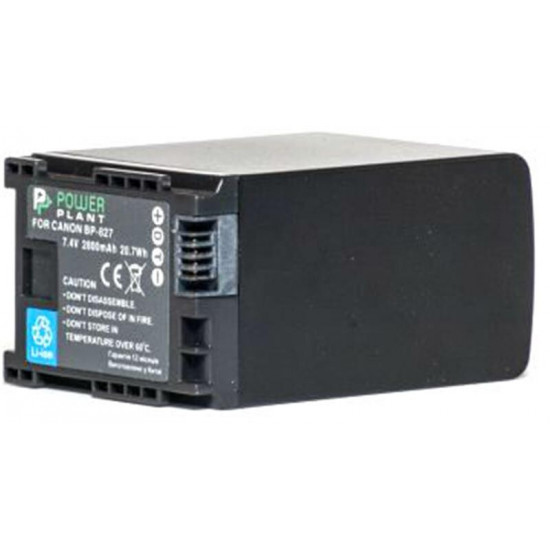 Акумулятор PowerPlant Canon BP-827 Chip 2800mAh (DV00DV1262)