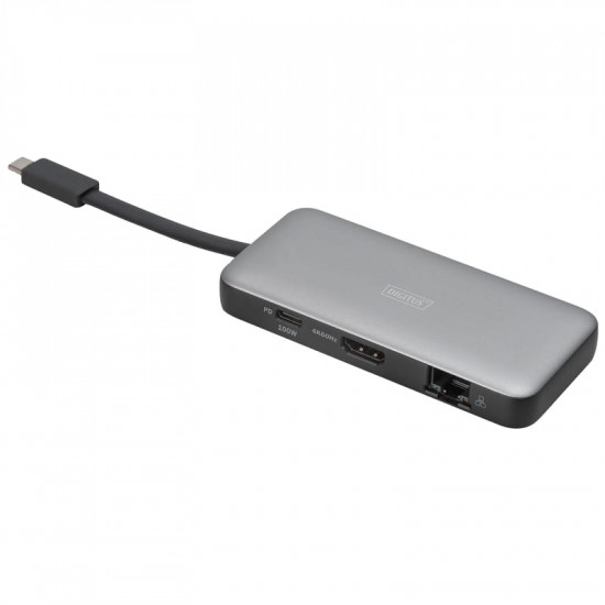 Док-станція Digitus USB-C USB3.2х2/USB-C/SD/MicroSD/HDMI/RJ45 (DA-70916)