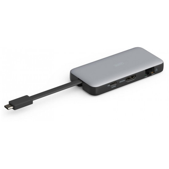 Док-станція Digitus USB-C USB3.2х2/USB-C/SD/MicroSD/HDMI/RJ45 (DA-70916)