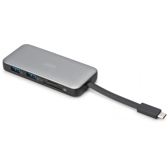 Док-станція Digitus USB-C USB3.2х2/USB-C/SD/MicroSD/HDMI/RJ45 (DA-70916)