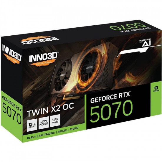Вiдеокарта GF RTX 5070 12GB GDDR7 Twin X2 OC Inno3D (N50702-12D7X-195064N)