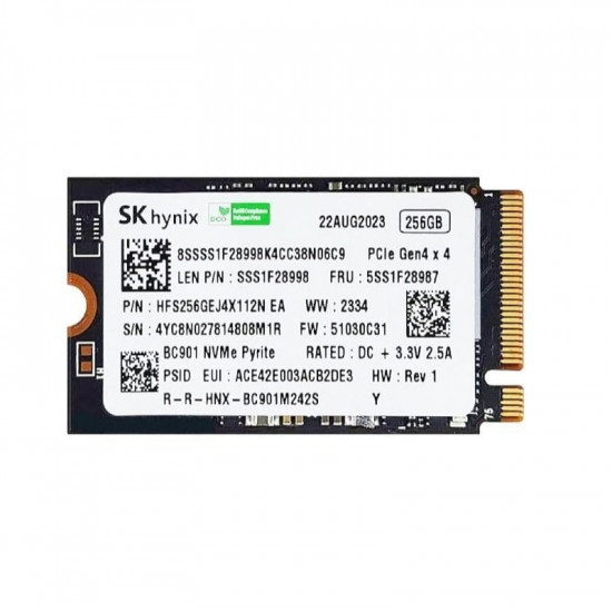 Накопичувач SSD  256GB SK hynix M.2 2242 NVMe PCIe 4.0 x4 (HFS256GEJ4X164N)
