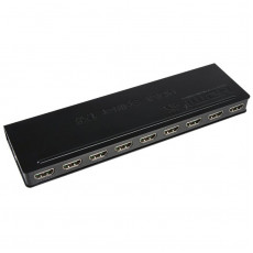 Сплітер PowerPlant (CA911516) HDMI - 8xHDMI, чорний