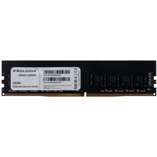 Модуль пам`ятi DDR4 16GB/3200 Prologix (PRO16GB3200D4)