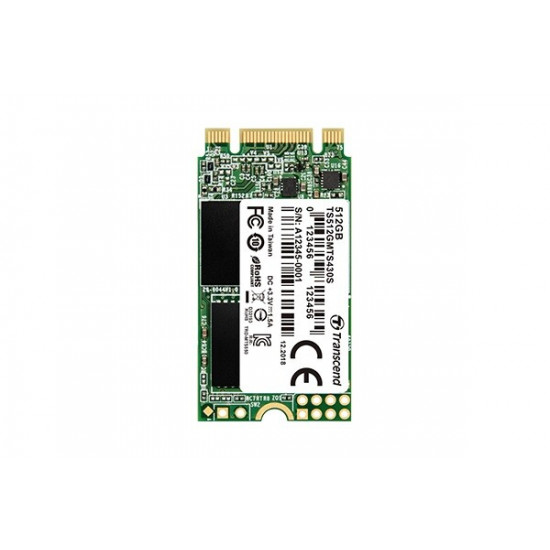 Накопичувач SSD  512GB Transcend 430S M.2 2242 SATAIII 3D TLC (TS512GMTS430S)