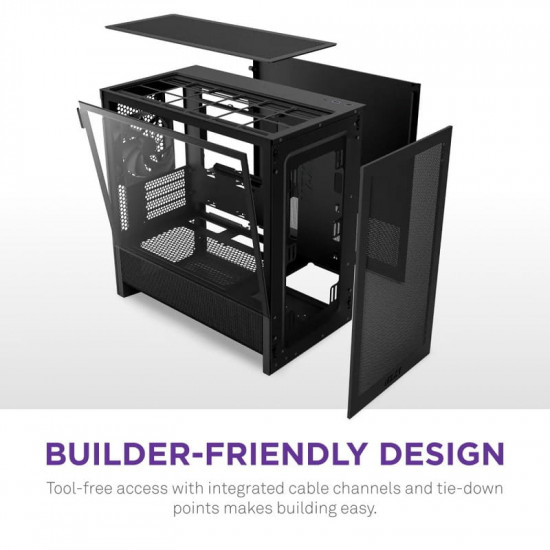 Корпус NZXT H3 Flow Black без БЖ (CC-H31FB-01)