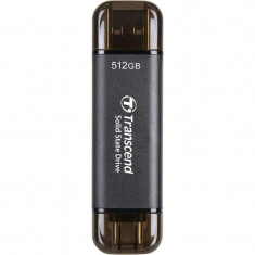 Накопичувач зовнішній SSD USB 3.1 Gen 2 Type-A/Type-C 512GB Transcend ESD310 Black (TS512GESD310C)
