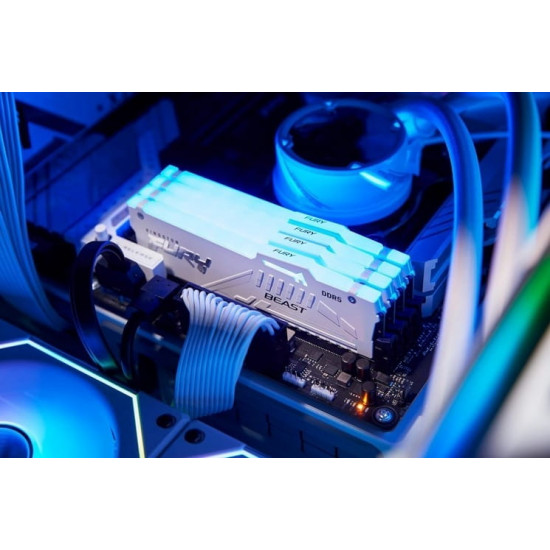 Модуль пам`ятi DDR5 32GB/6000 Kingston Fury Beast RGB EXPO White (KF560C36BWEA-32)