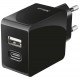 Мережевий зарядний пристрій Trust Urban Fast Dual USB-C&USB (17W, 2USB 3.0A) Black (21589)