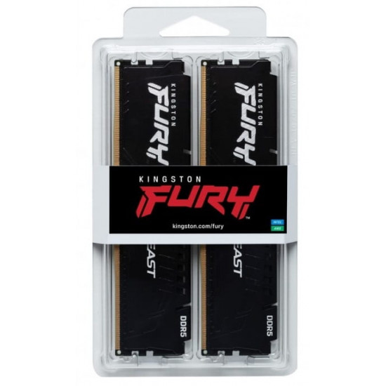 Модуль пам`яті DDR5 2x8GB/5600 Kingston Fury Beast Black (KF556C36BBEK2-16)
