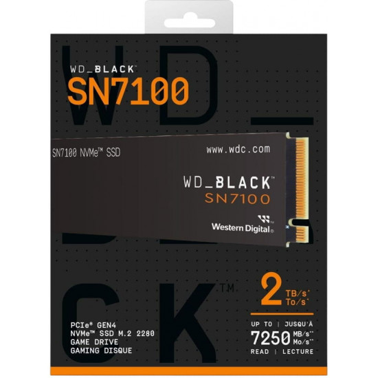 Накопичувач SSD 2TB WD Black SN7100 M.2 2280 PCIe 4.0 x4 3D TLC (WDS200T4X0E)