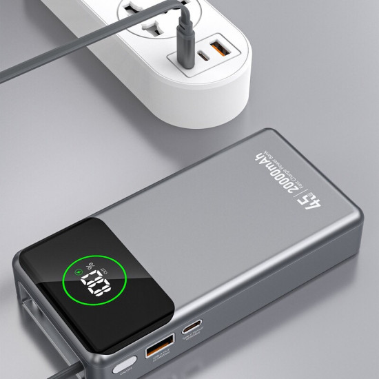 Універсальна мобільна батарея Dudao K31 Pro 20000mAh 45W Black (6977196682010)