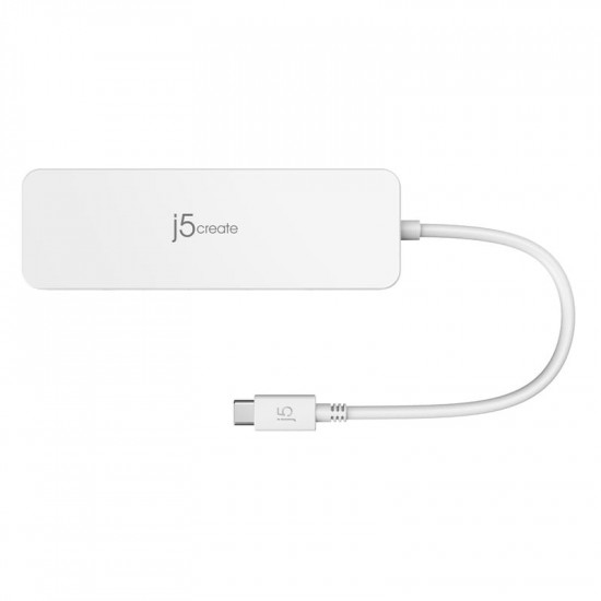 USB-хаб J5create USB-C 6-в-1 White (JCD373-N)
