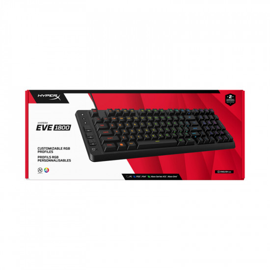 Клавіатура HyperX Eve 1800 USB Black (B7JE0AA)