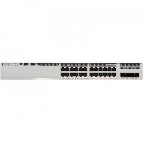 Комутатор Cisco Catalyst C9200L-24P-4G-E (24xGE PoE+, max PoE 370W, 4xSFP, керований)
