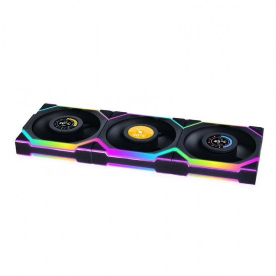 Вентилятор Lian Li Uni Fan SL Wireless LCD 120-3 Black (G99.12SLLCD1W3B.00)