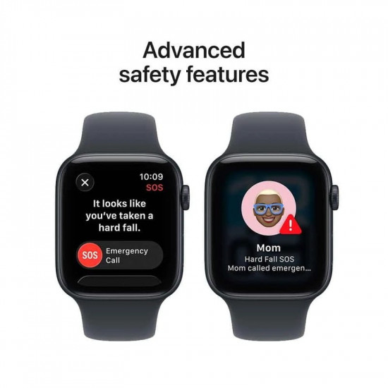 Смарт-годинник Apple Watch SE 3 GPS 44mm Midnight Aluminium Case with Midnight Sport Band - S/M (MEHN4RK/A)