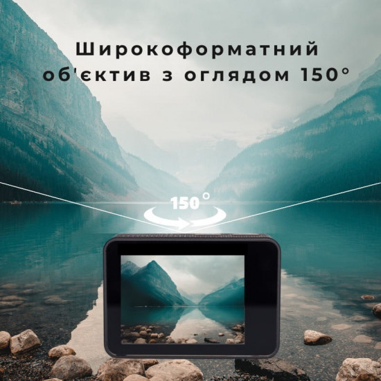 Екшн-камера AirOn ProCam 7 Black набір для тактичних шоломів (4822356754511)