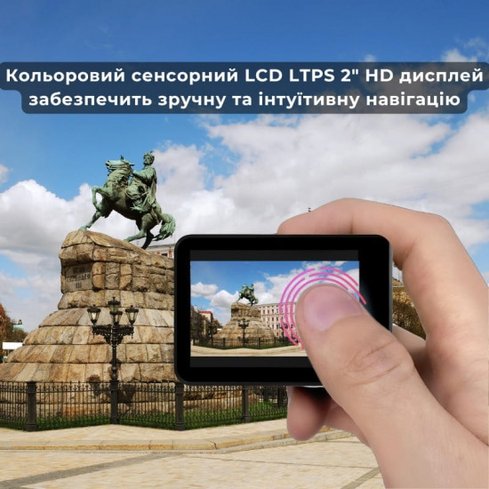 Екшн-камера AirOn ProCam 7 Black набір для тактичних шоломів (4822356754511)