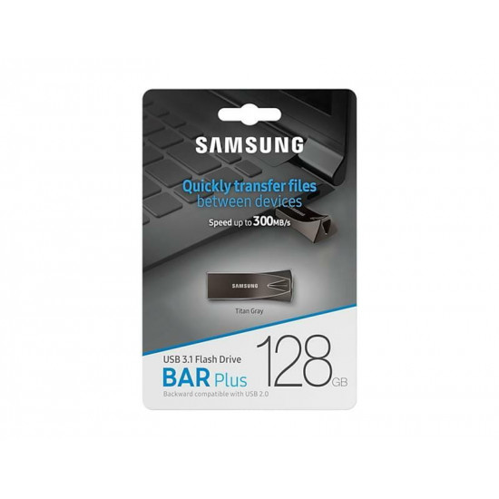 Флеш-накопичувач USB3.1 128GB Samsung Bar Plus Black (MUF-128BE4/APC)