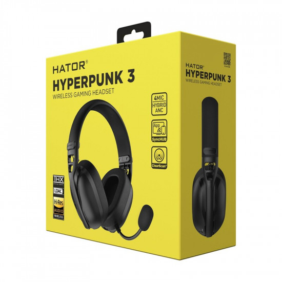 Гарнiтура Hator Hyperpunk 3 Wireless Black (ESH15)