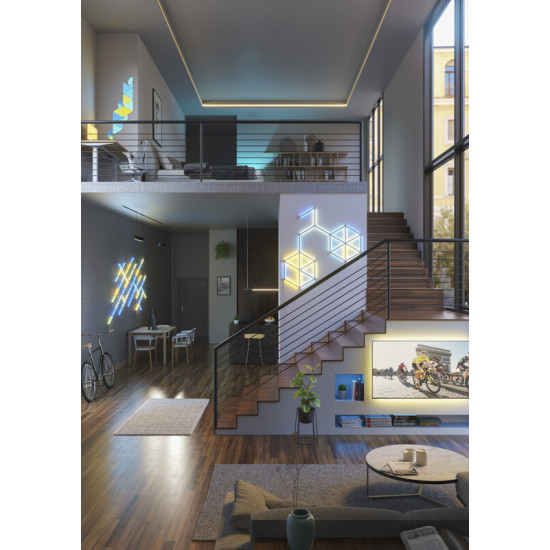 Розумна система освітлення Nanoleaf Lines Starter Kit Apple HomeKit, 15 шт. (NL59-K-6002LW-15PKEU)