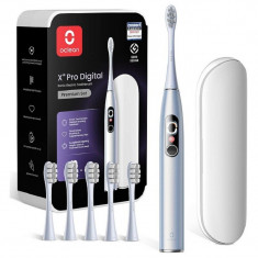 Розумна зубна електрощітка Oclean X Plus Pro Digital Silver (6970810556179)