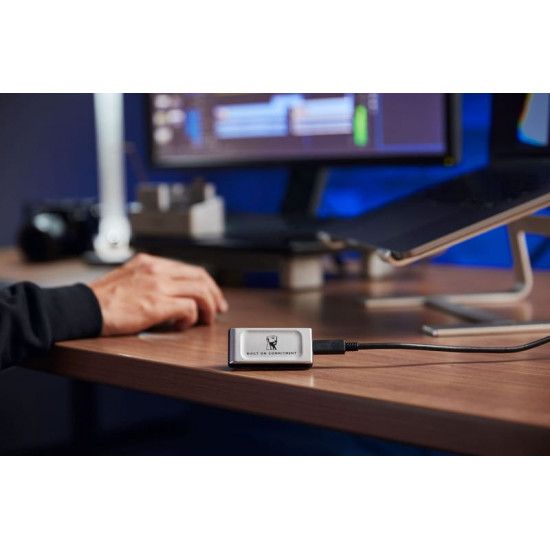 Накопичувач зовнішній SSD Portable 4ТB Kingston XS2000 BoC Silver (SXS2000/4000GA)