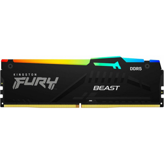Модуль пам`яті DDR5 2x32GB/5600 Kingston Fury Beast RGB Black (KF556C40BBAK2-64)