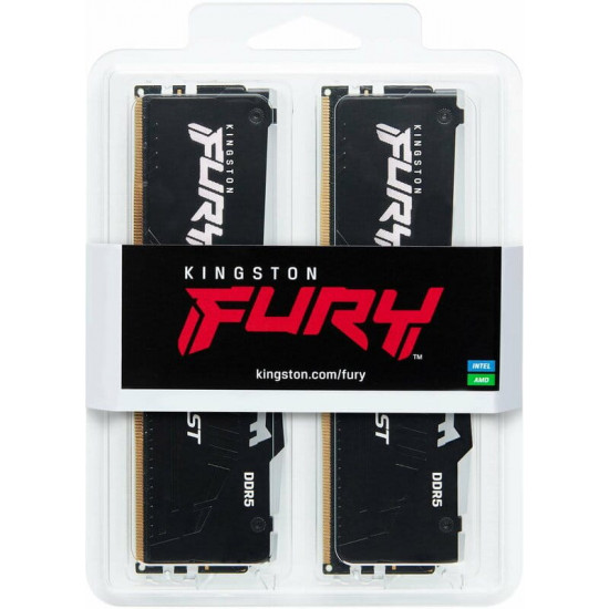 Модуль пам`яті DDR5 2x32GB/5600 Kingston Fury Beast RGB Black (KF556C40BBAK2-64)