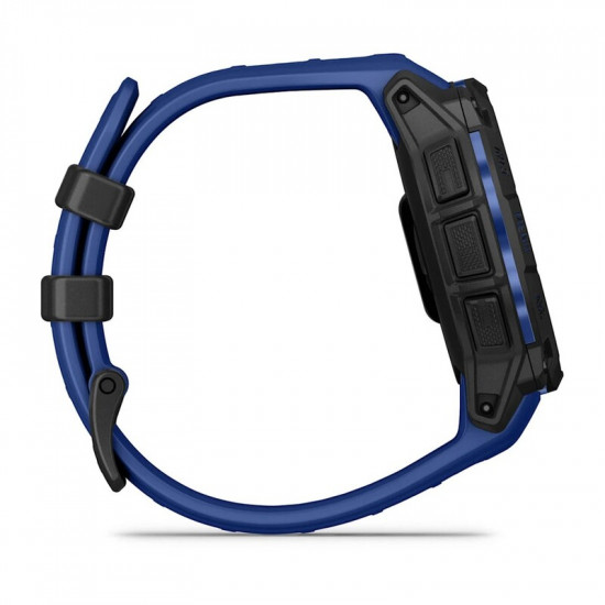 Смарт-годинник Garmin Instinct 3 45mm AMOLED Black with Bolt Blue/Black Silicone (010-02936-43)