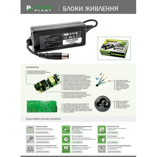 Блок живлення PowerPlant для ноутбука Dell 220V, 19.5V 240W 12.3A, 7.4х5.0 (DE240J7450)