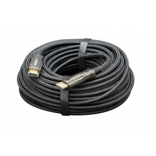 Кабель Cablexpert HDMI - HDMI V 2.0 (M/M), з позолоченими контактами, 15 м, чорний (CCBP-HDMI-AOC-15M)