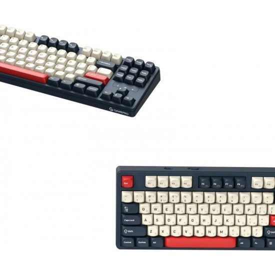 Клавіатура бездротова GamePro Asgard Ragnar Keychron Super Red Switch Blue (MK285BL)
