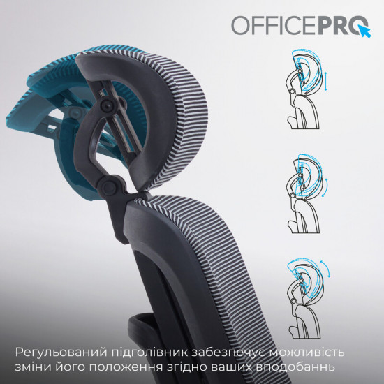 Крісло офісне Officepro Skyline Footrest Black/Dark Gray (OC750-B-DG-DG)