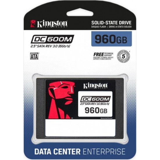 Накопичувач SSD  960GB Kingston SSD DC600M 2.5" SATAIII 3D TLC (SEDC600M/960G)