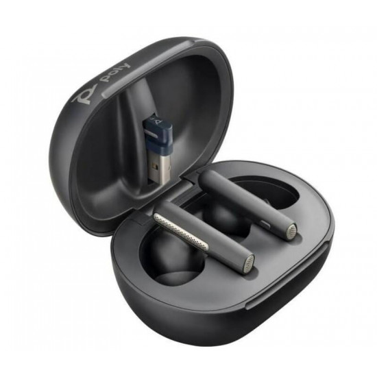 Bluetooth-гарнітура Poly Voyager Free 60+ Earbuds + BT700A + TSCHC Black (7Y8G3AA)