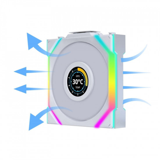 Вентилятор Lian Li Uni Fan SL Wireless LCD 120-3 Reverse White (G99.12RSLLCD1W3W.00)