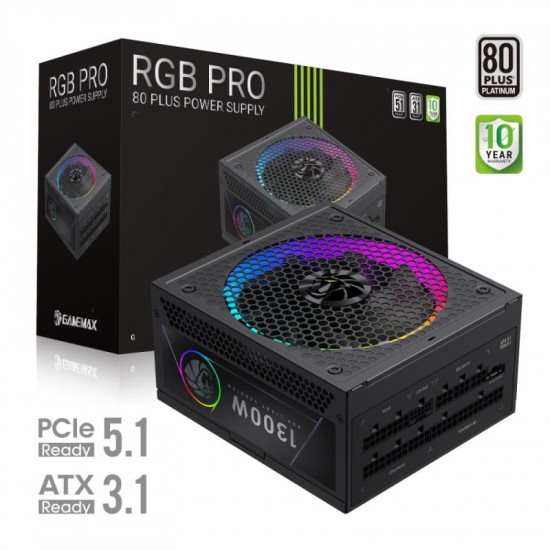 Блок живлення GameMax RGB Pro 1300P 1300W Black