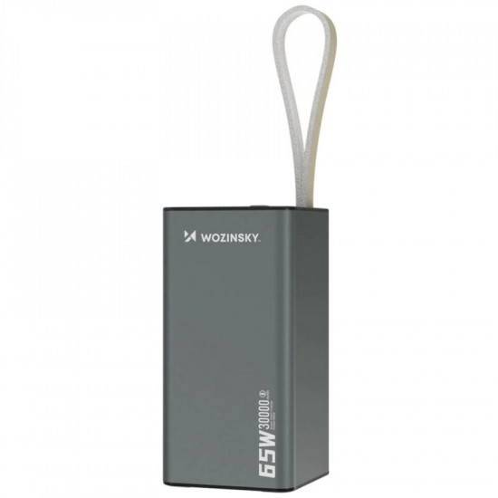Універсальна мобільна батарея Wozinsky K65+ 30000 65W Gray (5907769364457)