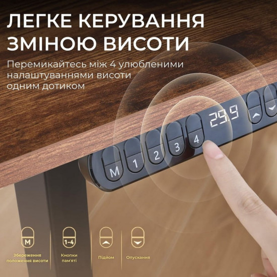 Комп`ютерний стіл Sihoo D03 Walnut/Black (D03-104/D03-108)
