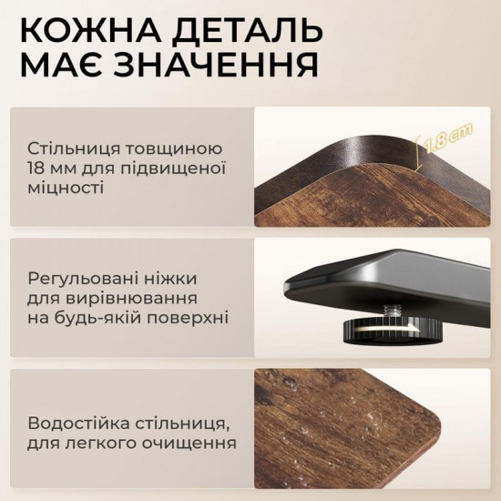 Комп`ютерний стіл Sihoo D03 Walnut/Black (D03-104/D03-108)