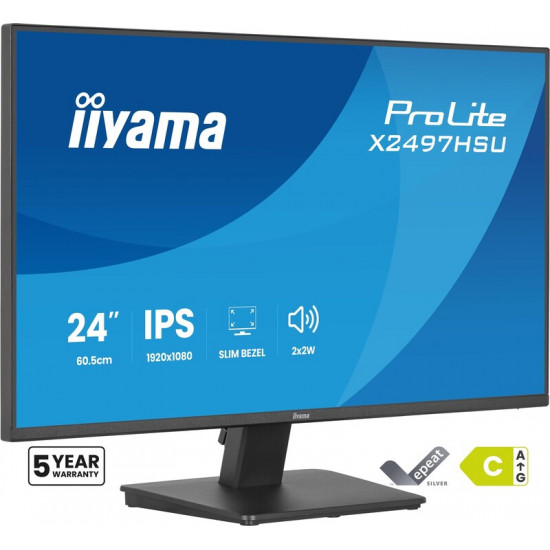 Монiтор Iiyama 23.8" ProLite X2497HSU-B1 IPS Black 120Hz