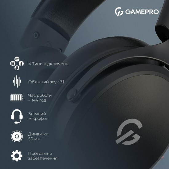Гарнітура GamePro Asgard Skadi Black (HSW191B)
