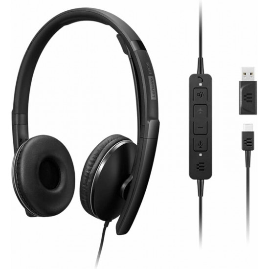 Гарнiтура Lenovo Wired ANC Headset Black (4XD1M45627)