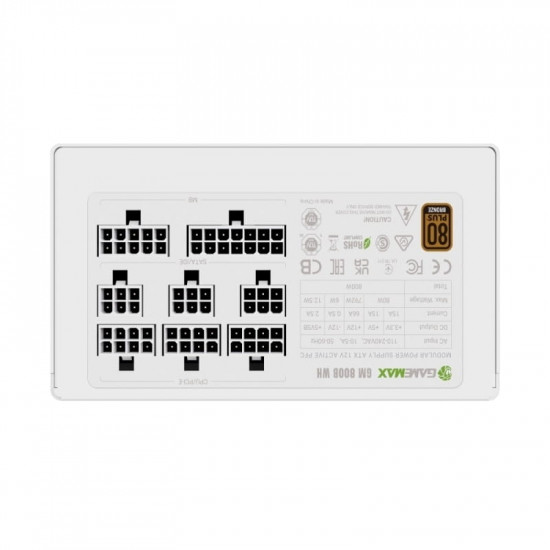 Блок живлення GameMax GM 800B WH Fully-modular New 800W White