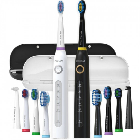 Набір зубних щіток Pecham Black and White Travel Set PC-084 (0290119010100)