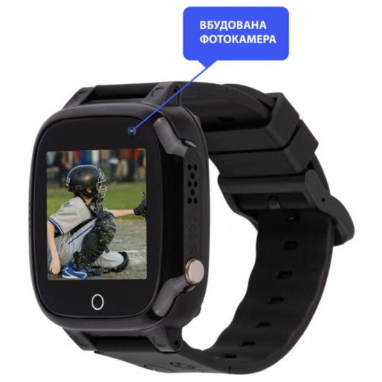 Дитячий смарт-годинник AmiGo GO008 Milky GPS WiFi Black